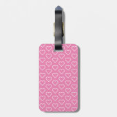 Het Roze Bagagelabel van het hart - de Kleuren van (Achterkant verticaal)