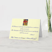 Het roze Blauwe Inspirerend Wenskaart van de Berg Kaart (Achterkant)