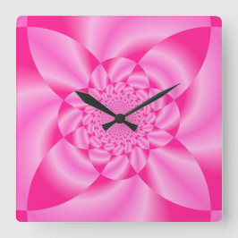 Het roze Bloemblaadje van het Blad Vierkante Klok
