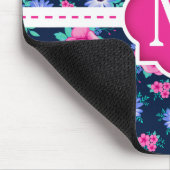 Het roze BloemenMonogram van de Douane van het Muismat (Hoek)