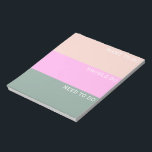 Het Roze Blok van de Kleur van de Roze van de pink Notitieblok<br><div class="desc">Een kleurrijk en leuk om een lijst te maken met secties die je wilt doen,  moet doen en moet doen.</div>