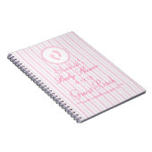 Het roze Boek van de Gast van het Baby shower van Notitieboek (Rechterzijde)