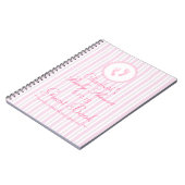 Het roze Boek van de Gast van het Baby shower van Notitieboek (Linkerzijde)