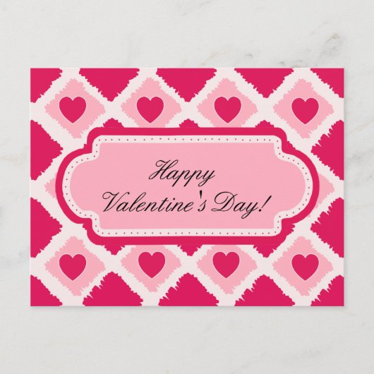 Het roze Briefkaart van de Blokken van Harten N (Voorkant)