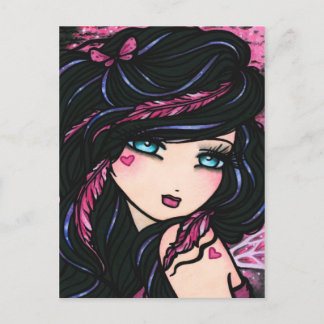 Het roze Briefkaart van de Kunst van de Fantasie
