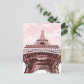 Het roze Briefkaart van de Toren van Eiffel (Staand voorkant)