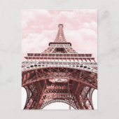 Het roze Briefkaart van de Toren van Eiffel (Voorkant)