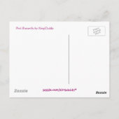 Het roze Briefkaart van de Vlinder (Achterkant)