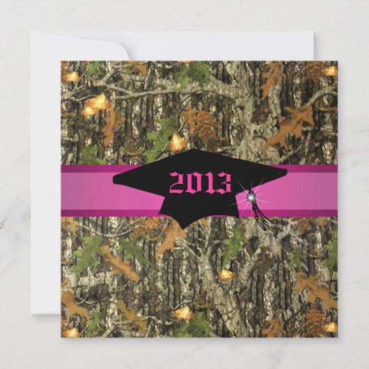 Het roze camo-Afstuderen van meisjes in Kaart (Achterkant)