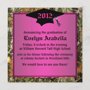 Het roze camo-Afstuderen van meisjes in Kaart