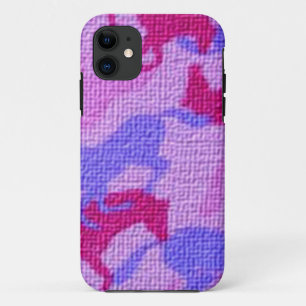 Het roze Canvas van Paarden iPhone 11 Hoesje