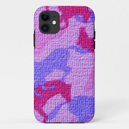 Het roze Canvas van Paarden Case-Mate iPhone Case (Achterkant)