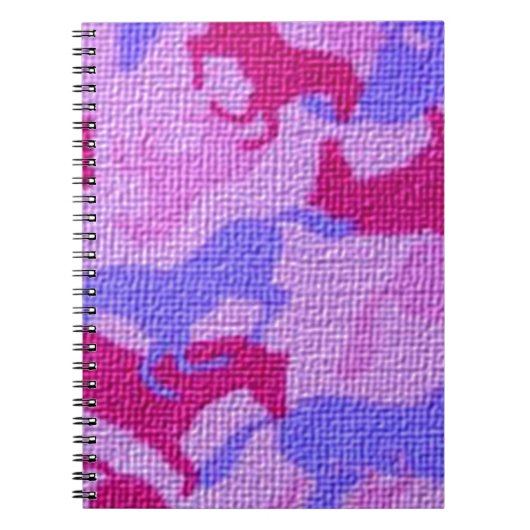 Het roze Canvas van Paarden Notitieboek (Voorkant)