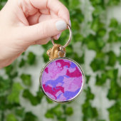 Het roze Canvas van Paarden Sleutelhanger (Hand)