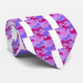 Het roze Canvas van Paarden Stropdas (Opgerold)