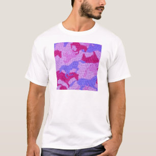 Het roze Canvas van Paarden T-shirt