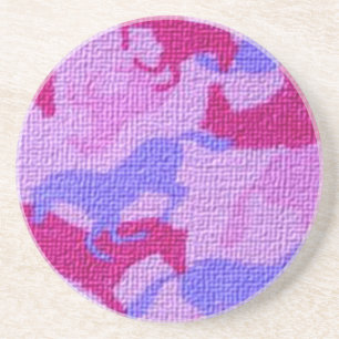 Het roze Canvas van Paarden Zandsteen Onderzetter