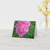 het roze collectie van peonie bloemennotecard kaart (Gele Bloem)
