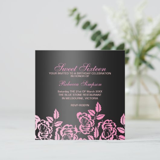 Het roze & de Zwarte namen Snoepje toe 16 van het Kaart (Staand voorkant)