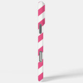 Het roze Diagonale Monogram van Strepen Case-Mate iPhone Case (Achterkant / Rechts)
