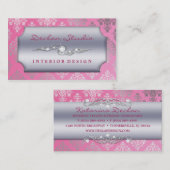 Het Roze die van de bes de Mode van het Visitekaartje (Voorkant / Achterkant)