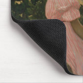 Het roze dress of Uitzicht van Castelnau-le-Lez Muismat (Hoek)