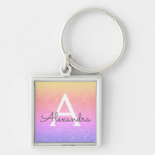 Het roze en de Paars schitteren & fonkelen de Sleutelhanger