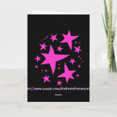 Het roze en de zwarte van het feestvarken kaart (Achterkant)