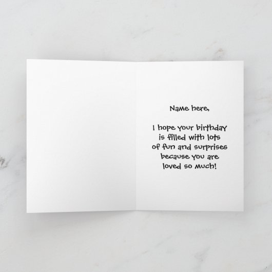 Het roze en de zwarte van het feestvarken kaart (Binnen)