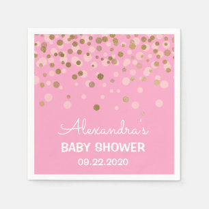 Het roze en Gouden Baby shower van de Confettien Servet