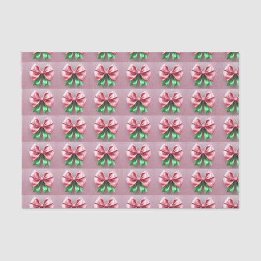 Het roze en groene papier van de kerststrik (Voorkant)