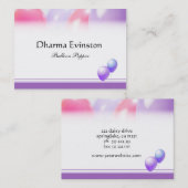 Het roze en Paarse Visitekaartje van Ballons (Voorkant / Achterkant)