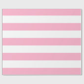 Het roze en Witte Gestreepte Verpakkende Document Cadeaupapier (Vlak)