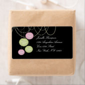 Het roze Etiket van het Adres van het Huwelijk van (Insitu)