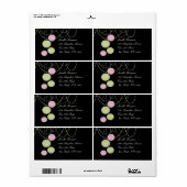 Het roze Etiket van het Adres van het Huwelijk van (Full Sheet)