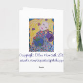 Het roze Exotische Wenskaart van het Plant van de Kaart (Achterkant)