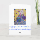 Het roze Exotische Wenskaart van het Plant van Kaart (Achterkant)