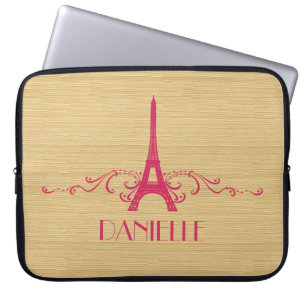 Het roze Frans bloeit Laptop Sleeve