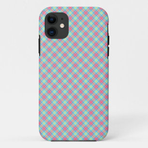 Het Roze Gele Blauw van het geruite Schotse wollen Case-Mate iPhone Case