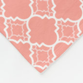 Het Roze Geometrische Patroon Quatrefoil van het Fleece Deken (Hoek)