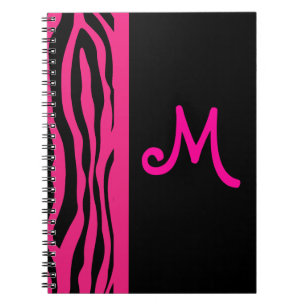 Het roze Gestreepte Notitieboekje van het Monogram Notitieboek
