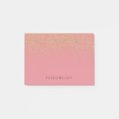 Het roze Goud schittert Post-it® Notes (Voorkant)