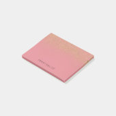 Het roze Goud schittert Post-it® Notes (Schuin)