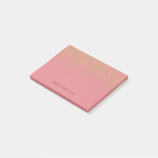 Het roze Goud schittert Post-it® Notes (Schuin)