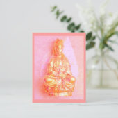 Het roze-gouden briefkaart van Kwan Yin (Staand voorkant)
