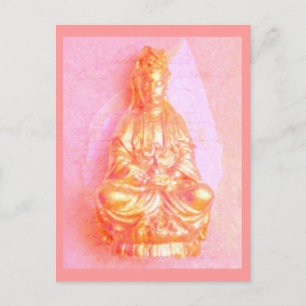Het roze-gouden briefkaart van Kwan Yin
