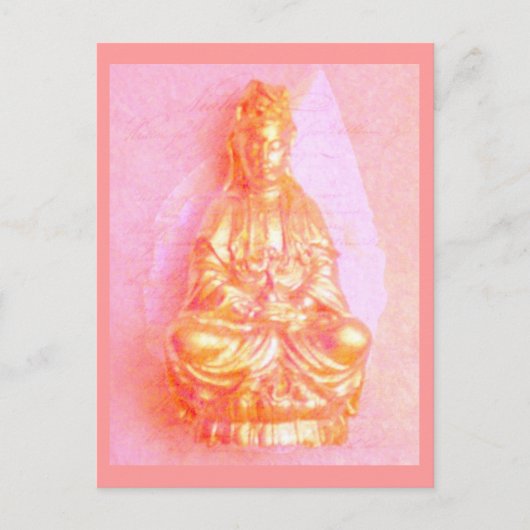 Het roze-gouden briefkaart van Kwan Yin (Voorkant)