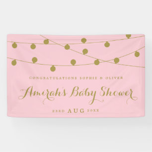 Het roze & Gouden Capricieuze Baby shower van de Spandoek