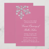 Het roze grote openingsaanbod van de kristal Snowf Kaart (Voorkant / Achterkant)