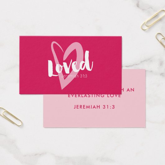 Het roze hart heeft van u de Valentijnse van de Ma Visitekaartje (Kantoor)